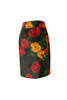Jupe crayon à fleurs pour femmes