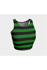 Haut de sport rayé vert et noir
