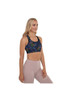 Soutien-gorge de sport rembourré à fleurs bleu marine