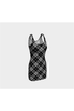 Robe moulante à carreaux noire