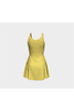 Robe évasée à fleurs jaune pâle