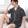 Thoshine Brand Spring Summer Autumn Men Satin Silk Pajamas Sets of T-shirt & Shorts Male Pijama Sleepwear Leisure Home Clothing