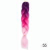 Hair Braid Synthetic Crochet Hair Extensions Jumbo False Braid Ombre Braiding Hair Pink Grey Blue Color Dreadlocks Kanekalon