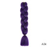 Hair Braid Synthetic Crochet Hair Extensions Jumbo False Braid Ombre Braiding Hair Pink Grey Blue Color Dreadlocks Kanekalon