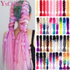 Hair Braid Synthetic Crochet Hair Extensions Jumbo False Braid Ombre Braiding Hair Pink Grey Blue Color Dreadlocks Kanekalon