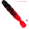 MANWEI 100g 24 Inch Synthetic Braiding Ombre Color Synthetic Hair Extension Crochet Twist Jumbo Braiding Kanekalon Hair