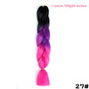 MANWEI 100g 24 Inch Synthetic Braiding Ombre Color Synthetic Hair Extension Crochet Twist Jumbo Braiding Kanekalon Hair