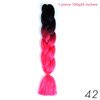 MANWEI 100g 24 Inch Synthetic Braiding Ombre Color Synthetic Hair Extension Crochet Twist Jumbo Braiding Kanekalon Hair