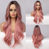 EASIHAIR Long Black to Brown Ombre Wigs Synthetic Wigs For Black/White Women Glueless Wavy Cosplay Wigs Heat Resistant Daily Wig EASIHAIR Long Black to Brown Ombre Wigs Synthetic Wigs For Black/White Women Glueless Wavy Cosplay Wigs Heat Resistant Daily Wig