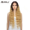 Noble Synthetic Lace Front Wig 30 Inch Long Wavy Wig Ombre Blonde Wig Lace Front Wigs For Black Women Cosplay Lace Front Wig
