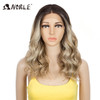 Noble Long Wavy Synthetic Hair Lace Part Wig 20 Inch Wigs For Black Women New Colors  Red Mixed Cosplay Wig Synthetic Lace Wig