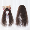 WTB Long Straight Hair Black Synthetic Lolita Wigs with Bangs for Women Fashion Female Cosplay Party Christmas Wigs Free Gifts