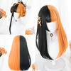 WTB Long Straight Hair Black Synthetic Lolita Wigs with Bangs for Women Fashion Female Cosplay Party Christmas Wigs Free Gifts