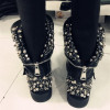 MORAZORA Plus size 35-43 Genuine leather boots women rivets autumn winter ankle boots punk ladies motorcycle boots female shoe