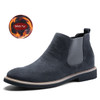 CcharmiX Men Chelsea Boots Slip On Suede High Top Classic Men Boots Genuine Leather Chukka Ankle Boots Fashion Cowboy Male Boots