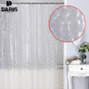 Plastic PEVA 3d Waterproof Shower Curtain Transparent White Clear Bathroom Curtain