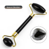 Black Jade Roller Face Massage Roller Double Heads Eyes Face Massager Natural Beauty Tool