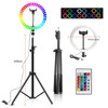RGB Colorful LED Ring Light 10 Inch Stand 26CM Rainbow Ringlight USB With Phone Stand 16 Light Colors