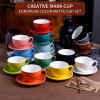 200ml Coffee Mug Tea Espresso Cup Saucer Set Gold Handel Cappuccino Afternoon Tea Cup high-grade Ceramic  Cup