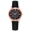 Starry Sky Dial Women Fashion Roman Scale Rhinestone Leather Wrist Watch