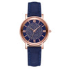 Starry Sky Dial Women Fashion Roman Scale Rhinestone Leather Wrist Watch