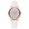 Starry Sky Dial Women Fashion Roman Scale Rhinestone Leather Wrist Watch