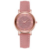 Starry Sky Dial Women Fashion Roman Scale Rhinestone Leather Wrist Watch