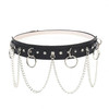Woman new Wide 3.8cm trend Personality wild Punk Gothic Faux Leather Belt