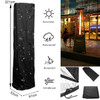 Outdoor Fire Pit Cover Black Outdoor Waterproof Dust-Proof Patio Heater Cover Protection for Garden Backyard