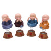Car Ornaments 4Pcs/set Resin Bobble Heads Monks Buddha Figure Car Ornaments 4Pcs/set Resin Bobble Heads Monks Buddha Figure