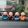 Car Ornaments 4Pcs/set Resin Bobble Heads Monks Buddha Figure Car Ornaments 4Pcs/set Resin Bobble Heads Monks Buddha Figure