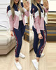 2 Piece Set Autumn Winter Zipper Jacket + Long Pants Fashion Tracksuit