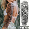 Large Arm Sleeve Tattoo Lion Crown King Rose Waterproof Temporary Tatoo Sticker Wild Wolf Tiger Men Full Skull Totem Tatto