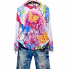 Floral print t shirt women Plus size 4XL  autumn long sleeve graphic tees modis slim tshirt