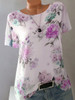 Summer Floral Print Women Blouse 5XL Plus Size Chiffon Blouses Half Sleeve