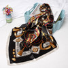 Fashion Hijab Scarf For Women Print Silk Satin Hair Scarfs Kerchief