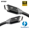 Thunderbolt 3 Cable 40Gbps PD 5A 100W Fast Charging USB C To C DisplayPort 4K 5K HD