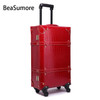 Retro Crocodile PU Leather Rolling Luggage Sets Spinner Women Password Suitcase