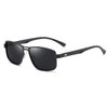 Fashion Sunglasses Men UV400 Polarized Square Metal Frame