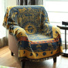 Thicken Pure Cotton Thread Knitted Blanket  Ethnic Tribal Bohemian Blanket Sofa Cover