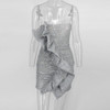 Tobinoone ruffle sequin dress sexy short bodycon Women off shoulder mini dress elegant Female fashion party club dress vestidos Tobinoone ruffle sequin dress sexy short bodycon Women off shoulder mini dress elegant Female fashion party club dress vestidos