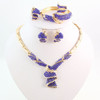 Fashion High Quality Nigerian Wedding African Beads Jewelry Sets Blue Crystal Dubai Gold Color Big Jewelry Sets Costume Fashion High Quality Nigerian Wedding African Beads Jewelry Sets Blue Crystal Dubai Gold Color Big Jewelry Sets Costume