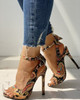 Summer Women Thin High Heels Pumps 10CM Fish Mouth Bow Not Woman Hollow Out Cross-tied Pumps Party Wedding Shoes