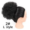 African Afro Bun Short Kinky Curly Wrap Drawstring Puff Ponytail Bun Extension Synthetic Hair