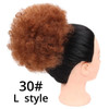 African Afro Bun Short Kinky Curly Wrap Drawstring Puff Ponytail Bun Extension Synthetic Hair