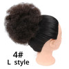 African Afro Bun Short Kinky Curly Wrap Drawstring Puff Ponytail Bun Extension Synthetic Hair