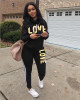 Multicolor Women Tracksuits Sports Set Big tongue Sweatsuit Outfit 2 Piece Set