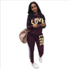 Multicolor Women Tracksuits Sports Set Big tongue Sweatsuit Outfit 2 Piece Set