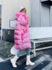 Winter Character Print Parka Women Thick Hooded Parka Jacket Loose Zipper Cotton