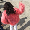 Fashion Furry Faux Fur Coat Women Fluffy Warm Long Sleeve Female Outerwear Autumn Winter Coat Jacket
